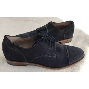 Banana Republic Mens Navy Suede Leather Oxfords